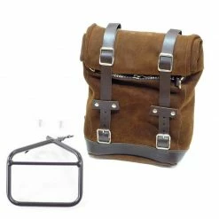 Valige Laterali Unit Garage Borsa Laterale Marrone + Telaio Ducati Scrambler