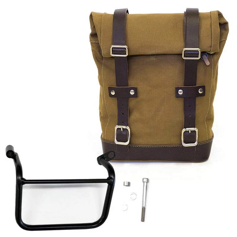 Valige Laterali Unit Garage Canvas+telaio Sx Triumph Scrambler Beige 3 Valige Laterali Unit Garage Canvas+telaio Sx Triumph Scrambler Beige